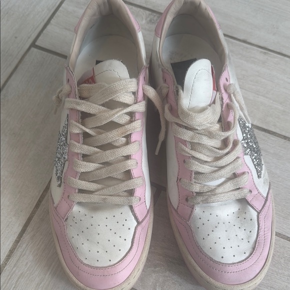 Golden Goose Pink and White Sneakers size 38 - Picture 2 of 5